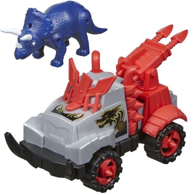 Ігровий набір Road Rippers машинка та динозавр Triceratops blue (20073) - фото 1
