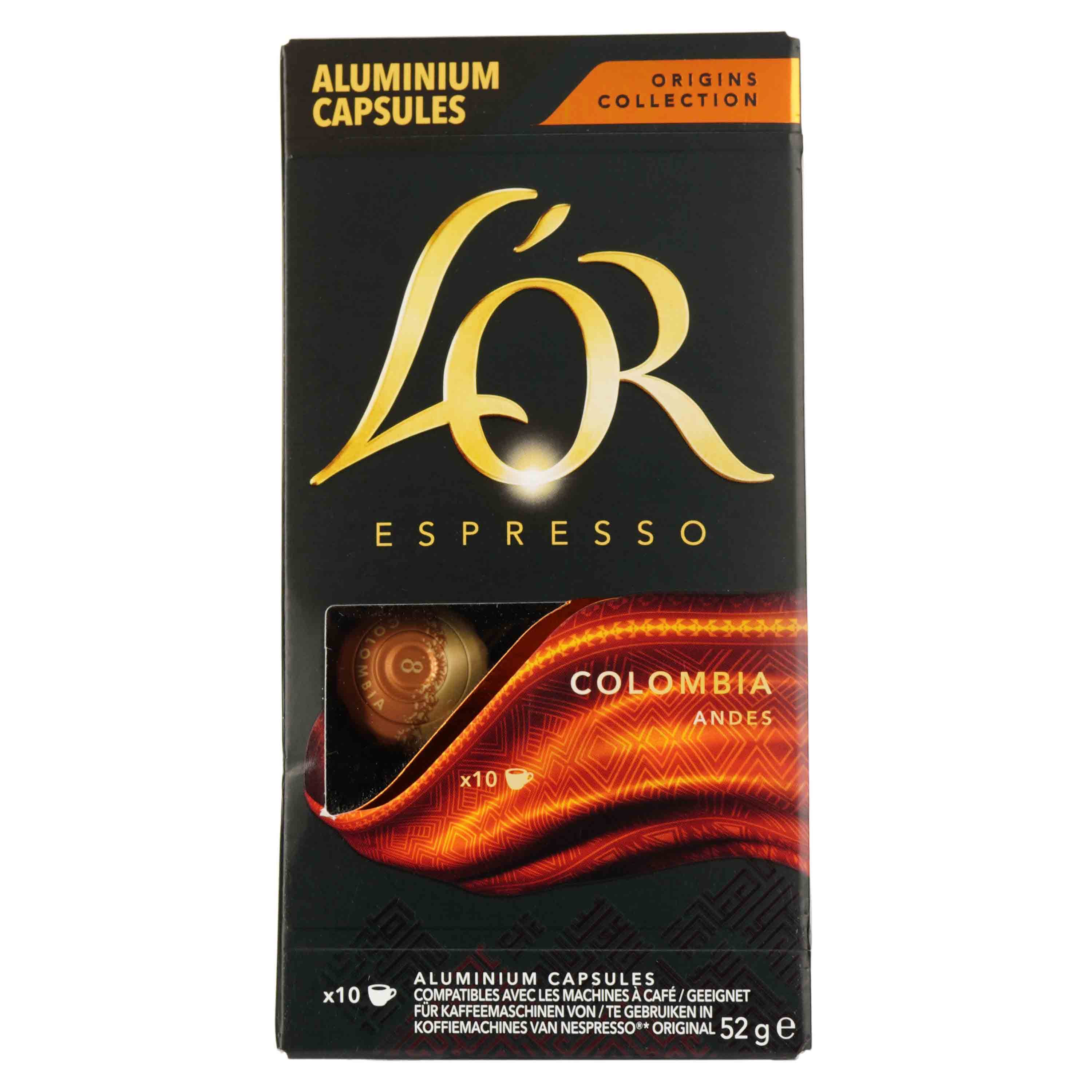 Кофе молотый L’OR Espresso Colombia в капсулах, 52 г, 10 шт. (874033) - фото 1