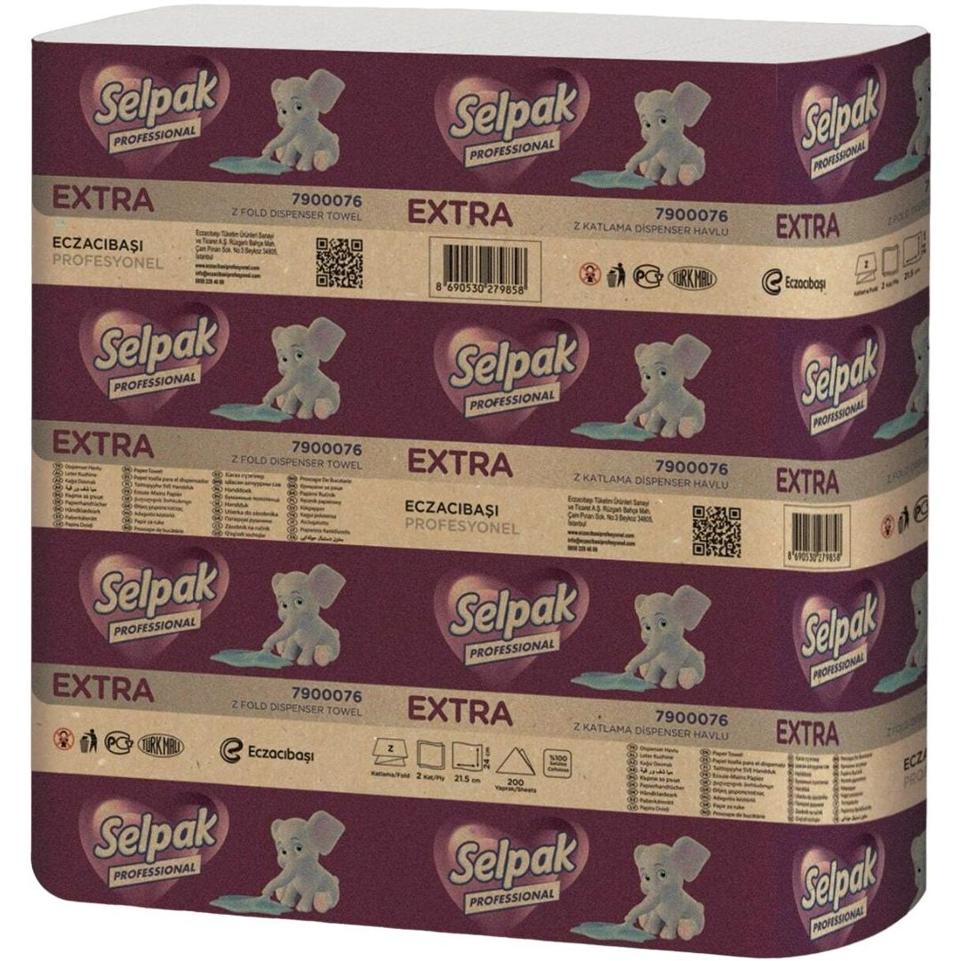 Бумажные полотенца Selpak Pro Extra Z, 200 листов - фото 1