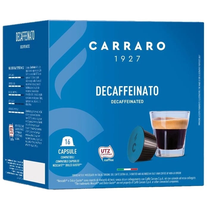 Кофе в капсулах Carraro Dolce Gusto Deecaffeinato, 16 капсул - фото 1