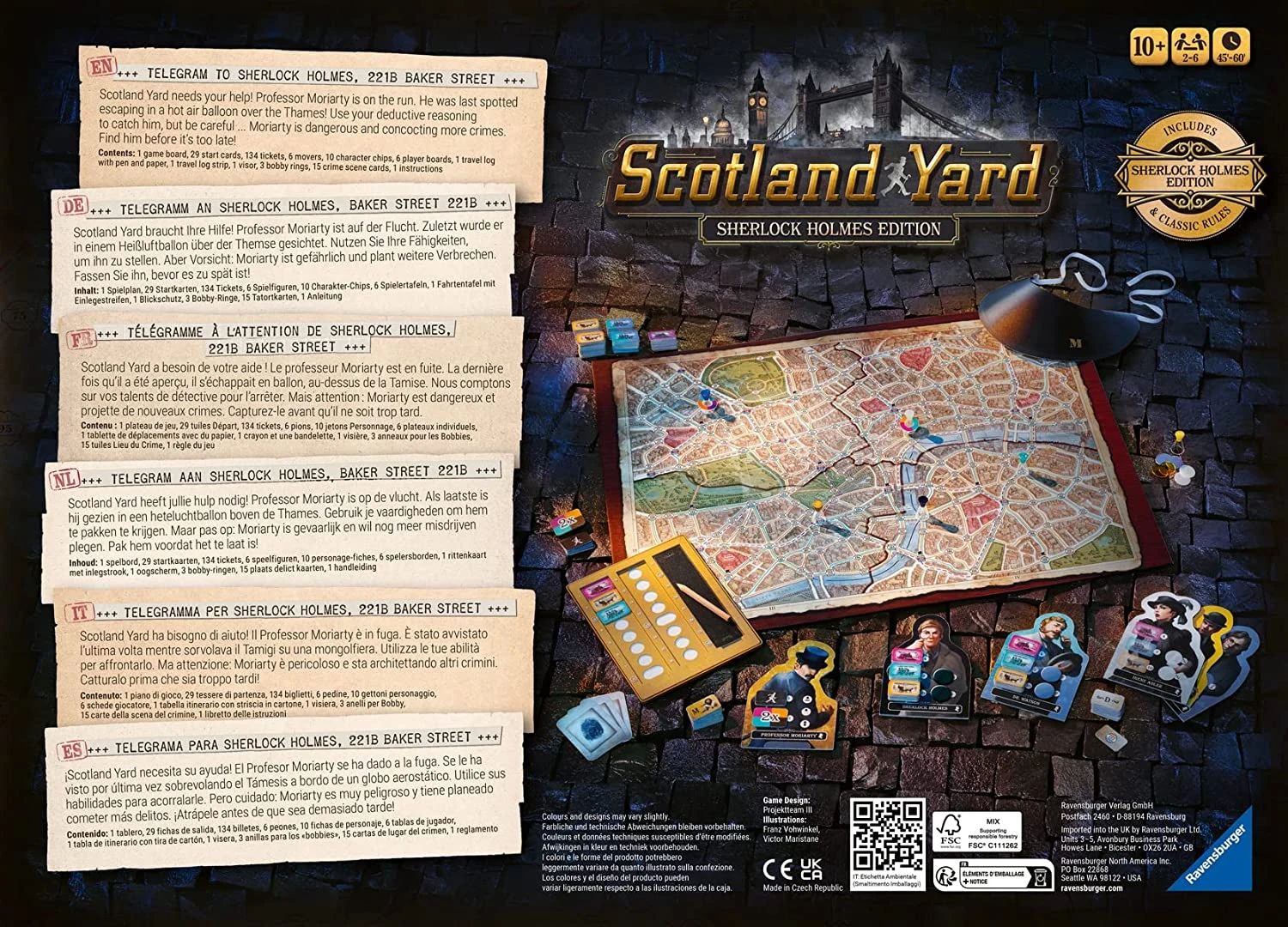 Настільна гра Ravensburger Scotland Yard Sherlock Holmеs (27344) - фото 5