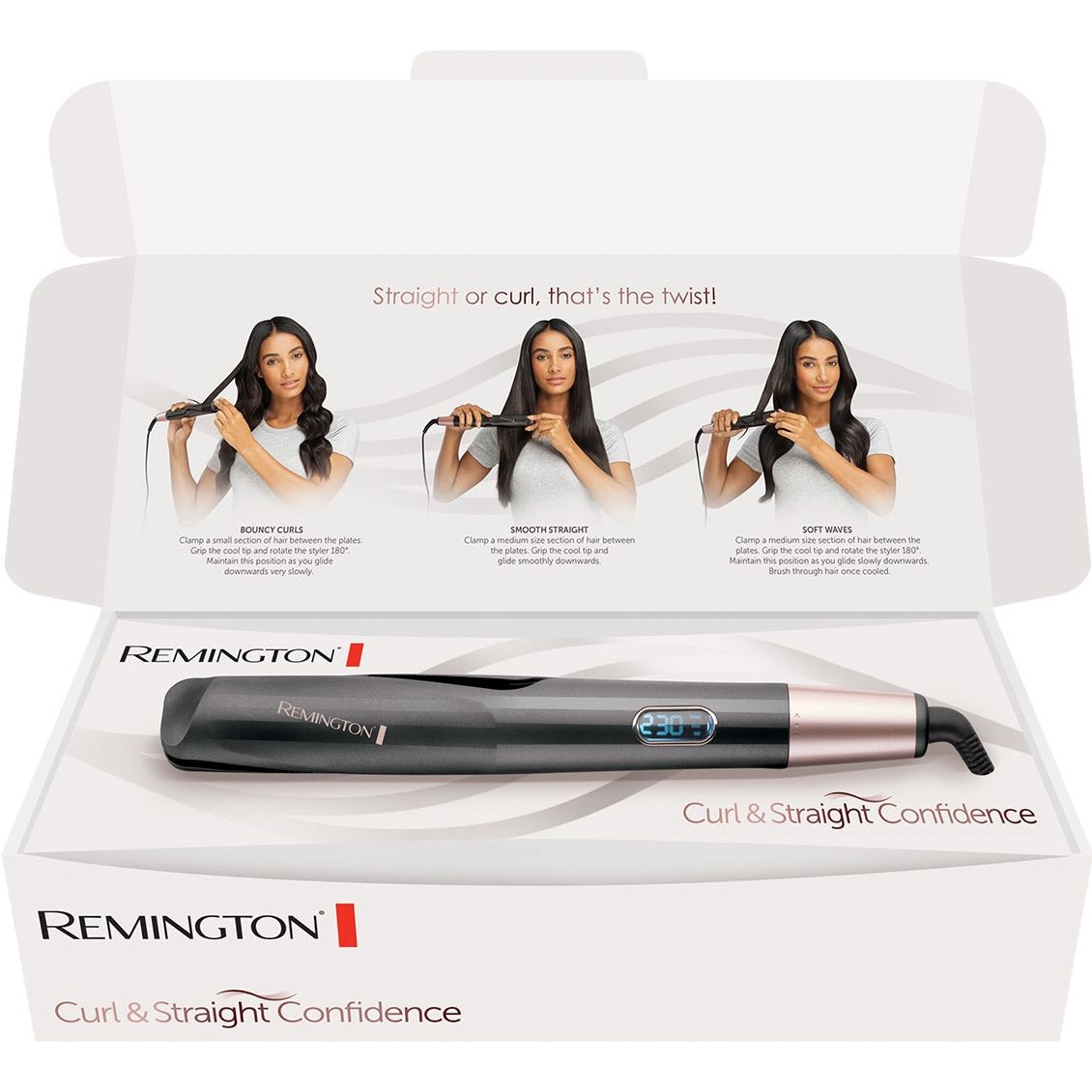 Стайлер Remington Curl & Straight Confidence S6606 чорний - фото 2