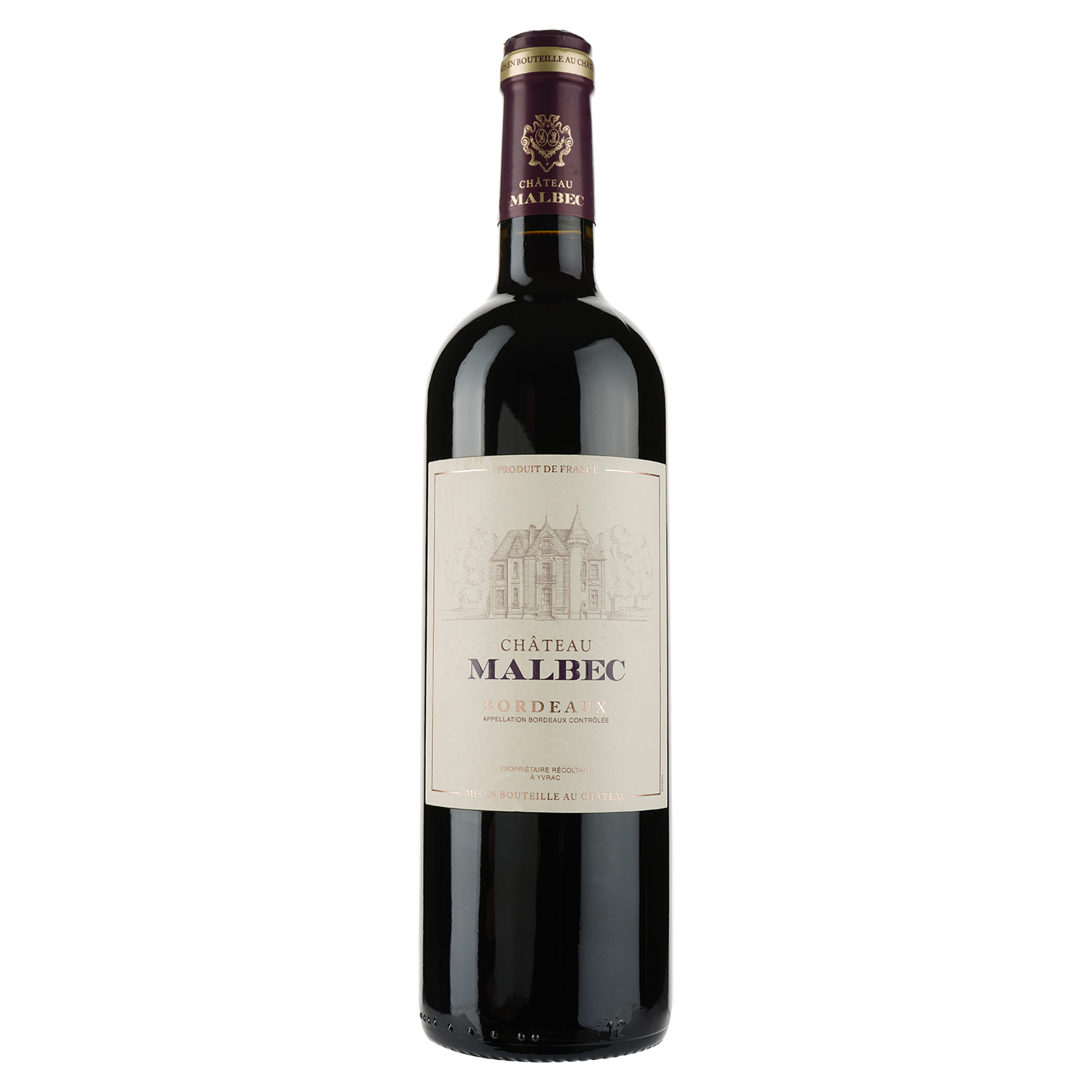 Вино Chateau Malbec Bordeaux, красное, сухое, 14%, 0,75 л (6373) - фото 1