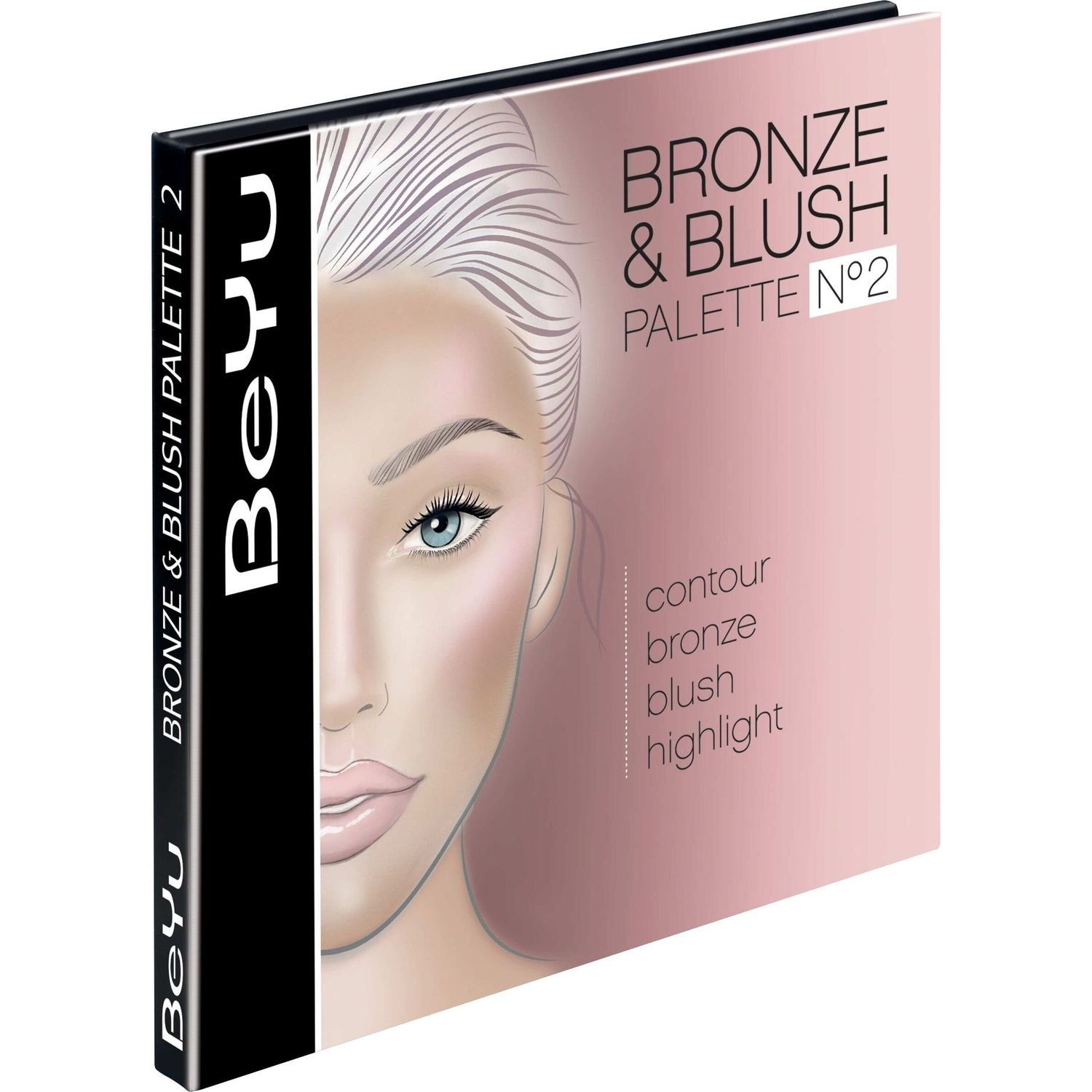 Набір для контурингу BeYu Bronze&Blush Palette, відтінок 2, 15,2 г - фото 2