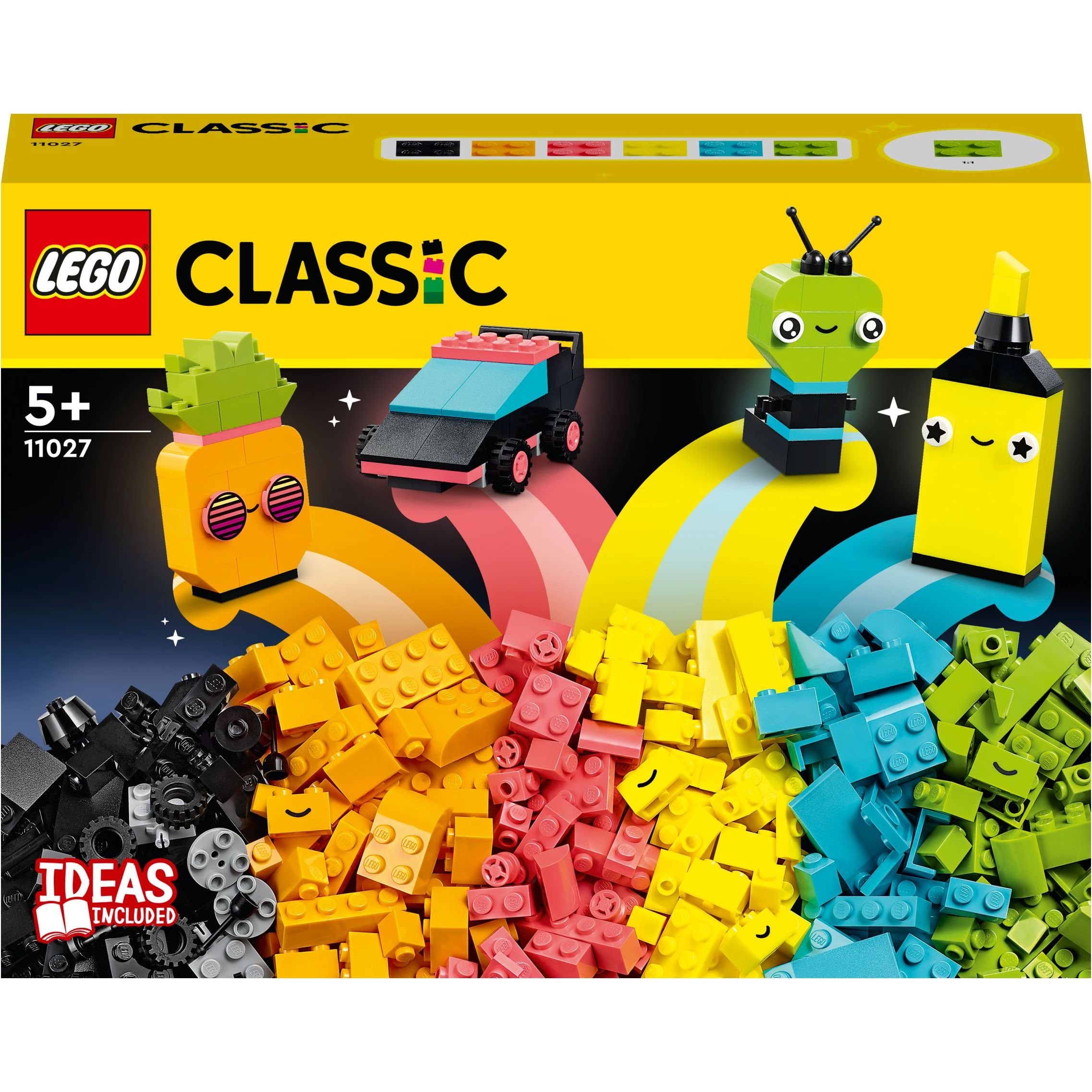 Конструктор LEGO Classic Творческое неоновое веселье, 333 детали (11027) - фото 1