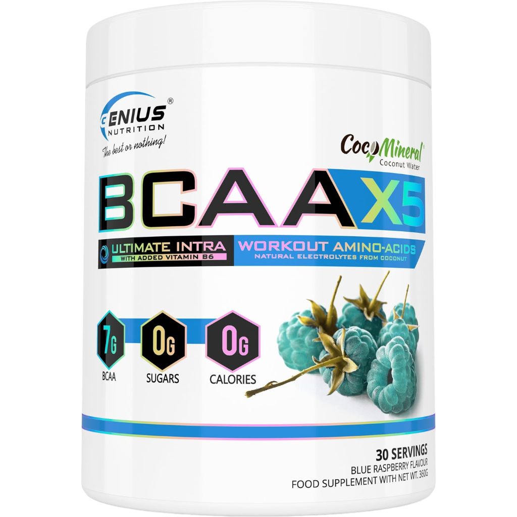 Аминокислота Genius Nutrition BCAA-X5 Голубая малина 360 г - фото 1