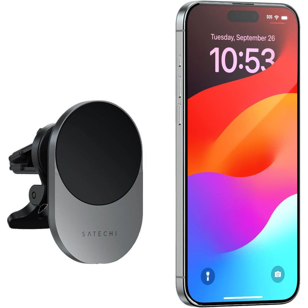 Автодержатель Satechi Qi2 Wireless Car Charger Space Gray - фото 3