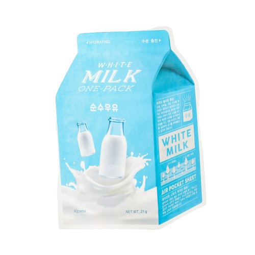 Тканинна маска A'pieu White Milk One-Pack з молочними протеїнами, 21 мл - фото 1