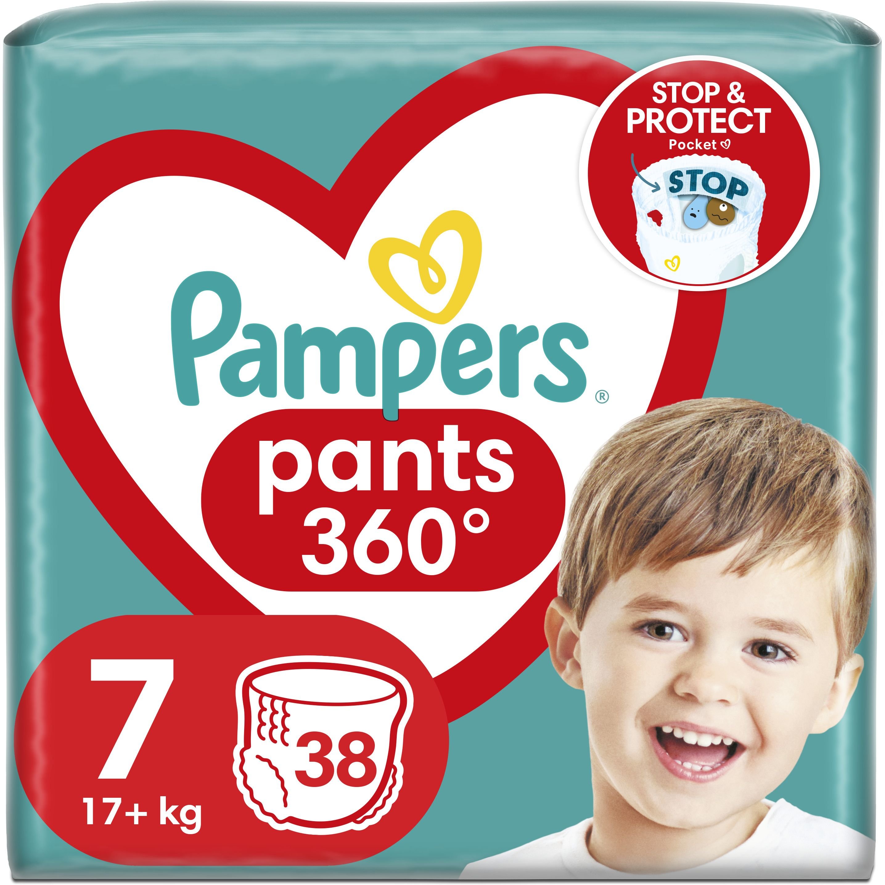 Подгузники-трусики Pampers Pants одноразовые 7 (17+ кг) 38 шт. - фото 1