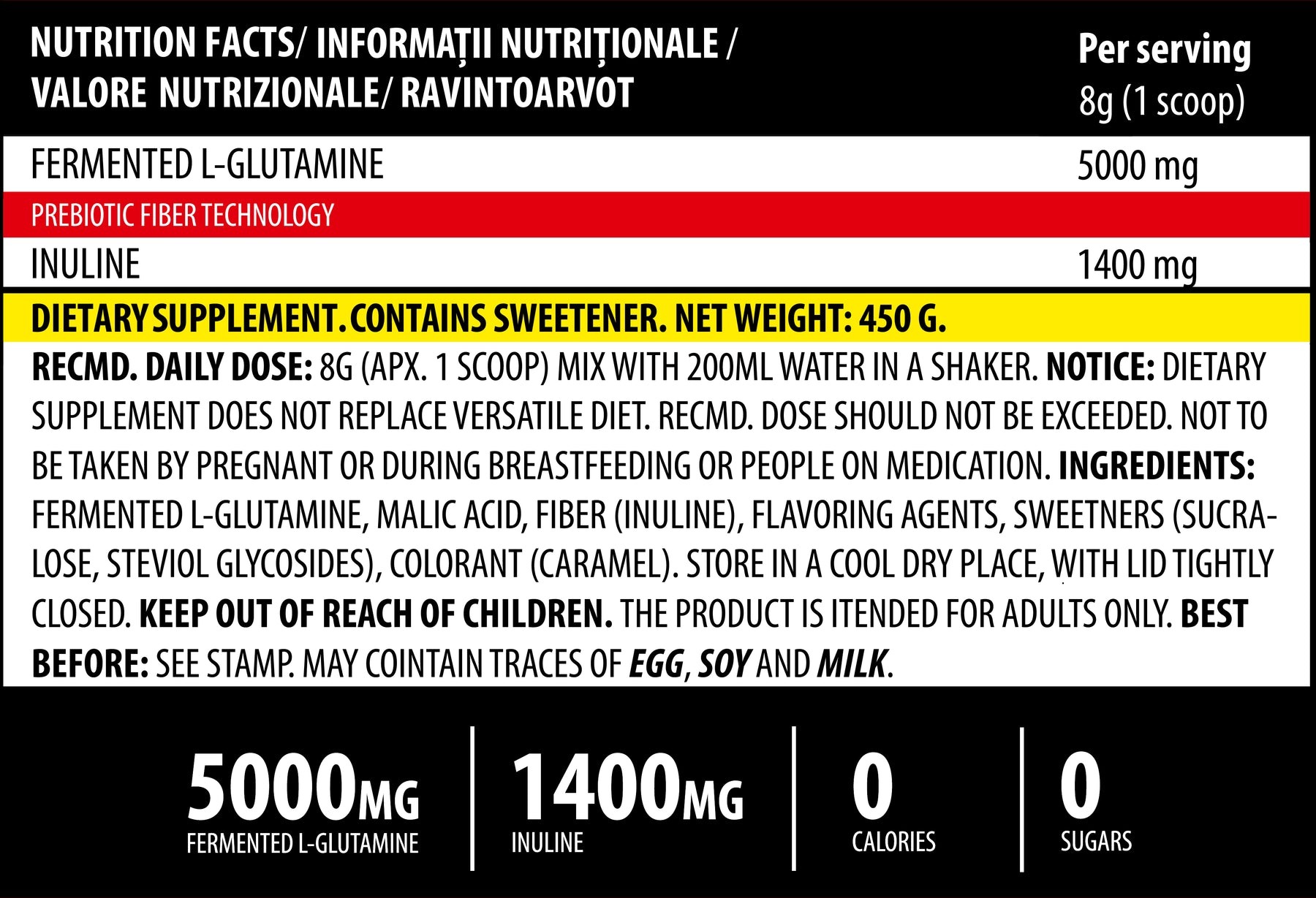 Амінокислота Genius Nutrition iGlutamine Кавун 450 г - фото 2