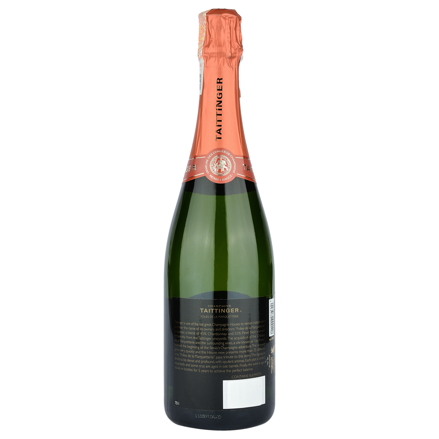Шампанское Taittinger Les Folies de la Marquetterie, белое, брют, 0,75 л (5511) - фото 2