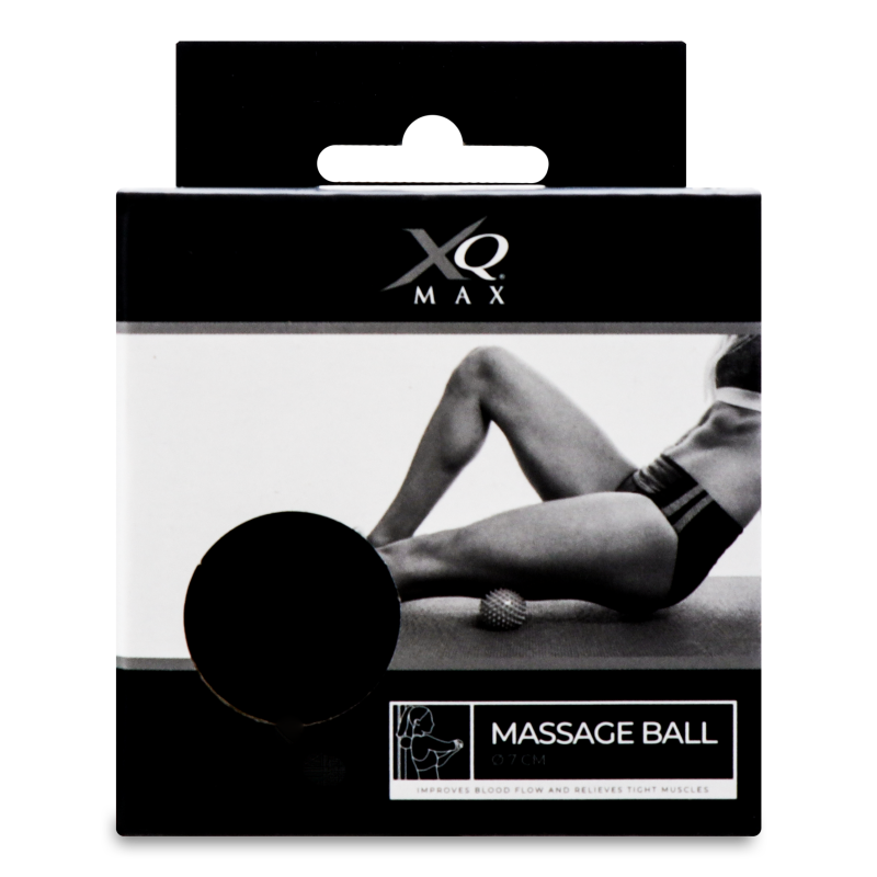 М'яч-масажер з шипами XQ Max, 7 см, чорний (850674) - фото 2