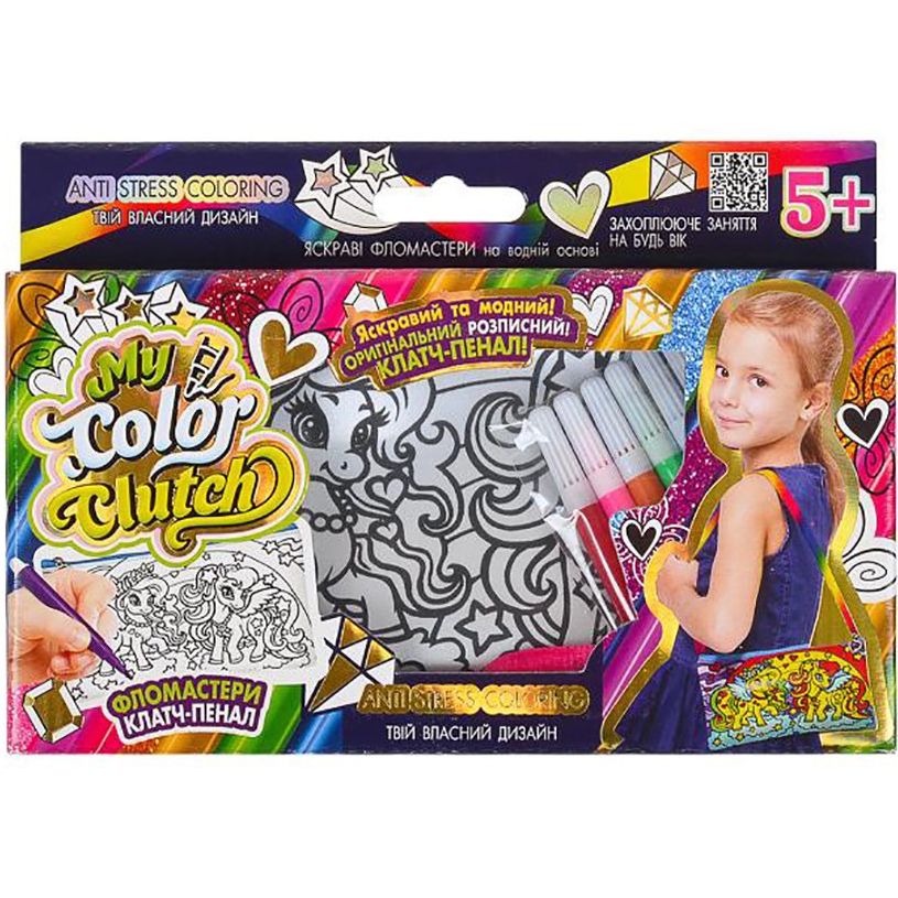 Набор для творчества Danko Toys My Color Clutch CCL-02-01U...06U с фломастерами Вид 1 - фото 1