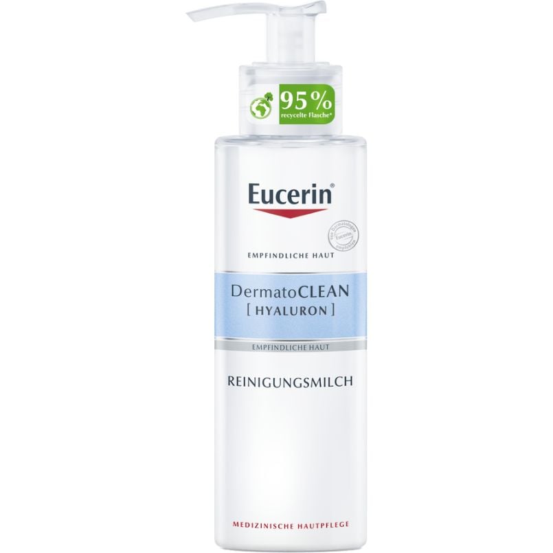 Очищуюче молочко Eucerin Dermato Clean Hyaluron для чутливої сухої шкіри, 200 мл - фото 1