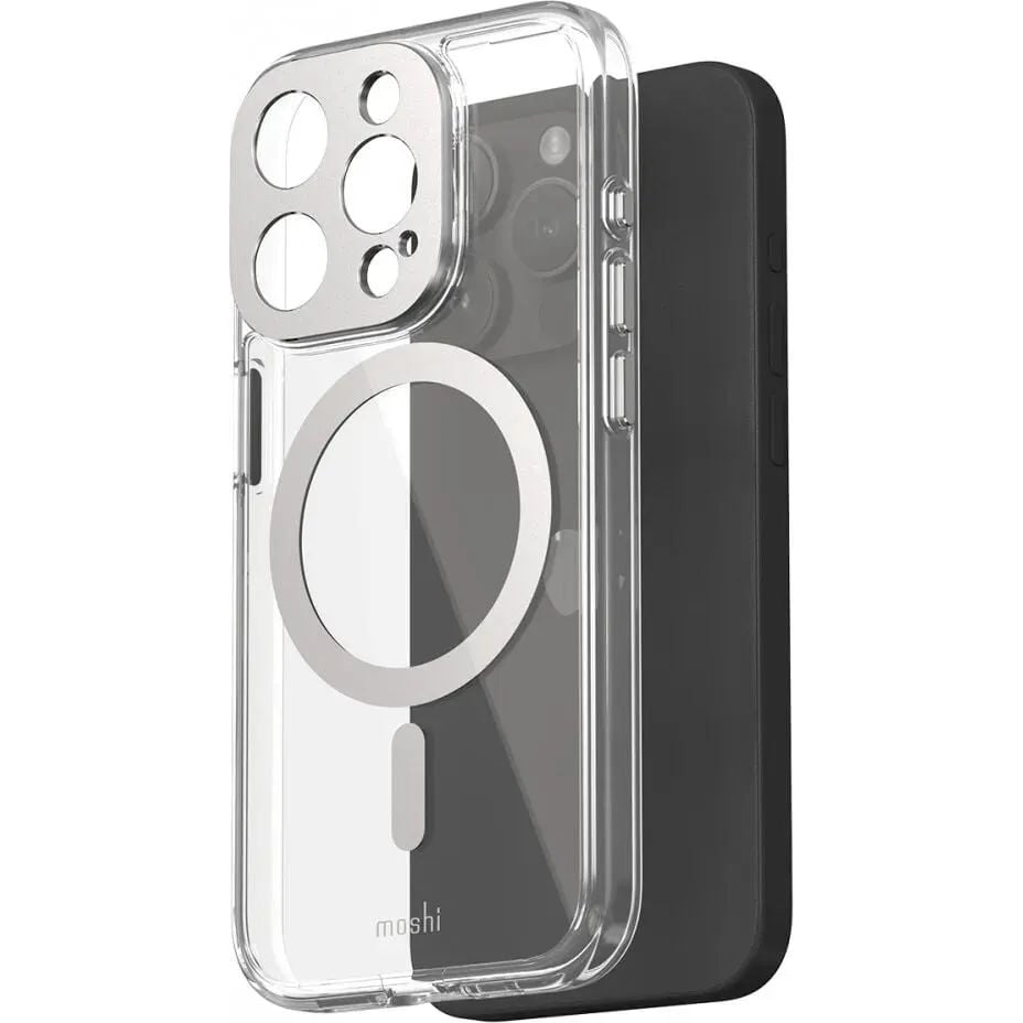 Чохол-накладка Moshi iGlaze Slim Hardshell Case Luna Silver для iPhone 15 Pro - фото 1