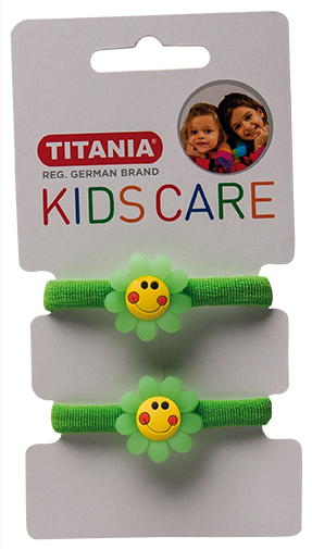 Набор резинок для волос Titania Подсолнух, 4 см, зеленый, 2 шт. (8503 KIDS) - фото 1