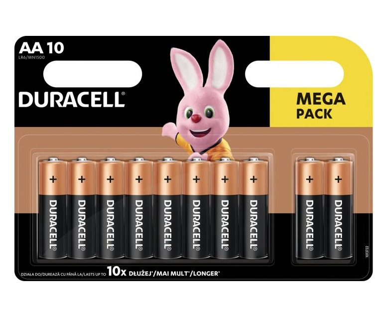 Щелочные батарейки пальчиковые Duracell 1,5 V АA LR6/MN1500, 10 шт. (5002508) - фото 1