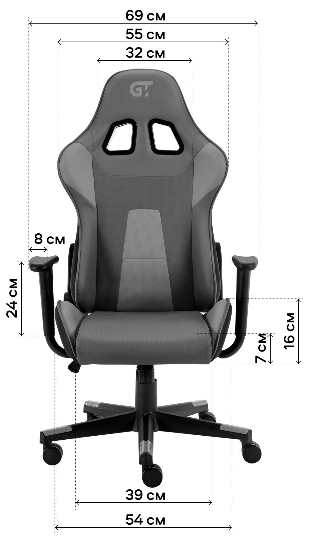 Геймерське крісло GT Racer темно-сіре (X-2316 Dark Gray) - фото 12