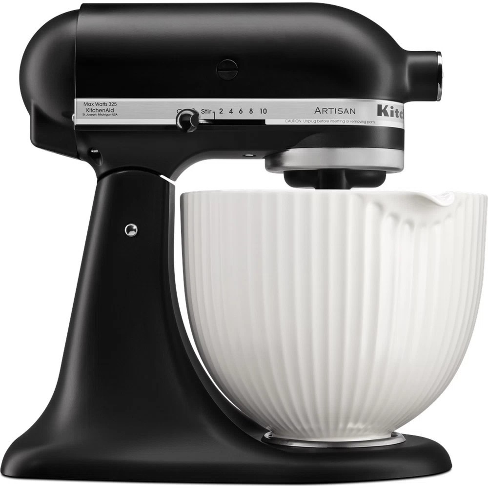 Чаша KitchenAid 5KSM2CB5PCC керамічна, з ручкою, текстурована 4.7 л біла (5KSM2CB5PCC) - фото 3