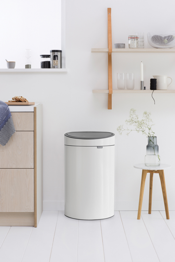 Бак для сміття Brabantia Touch Bin, 40 л, білий (114984) - фото 4