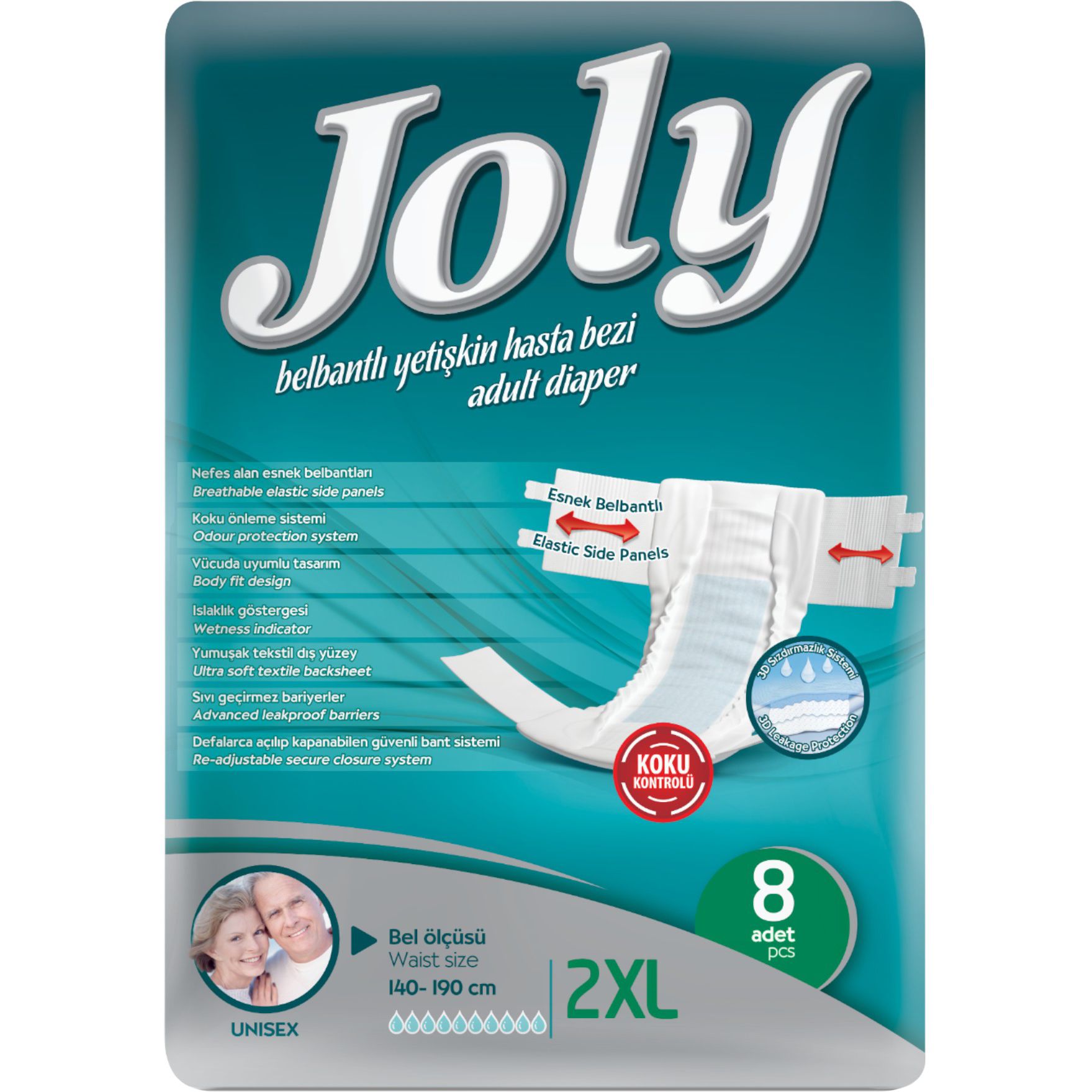 Підгузки для дорослих Joly 5 Extra-Extra Large 8 шт. - фото 1