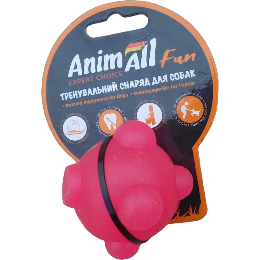 Іграшка для собак AnimAll Fun AGrizZzly Куля молекула коралова 5 см - фото 1