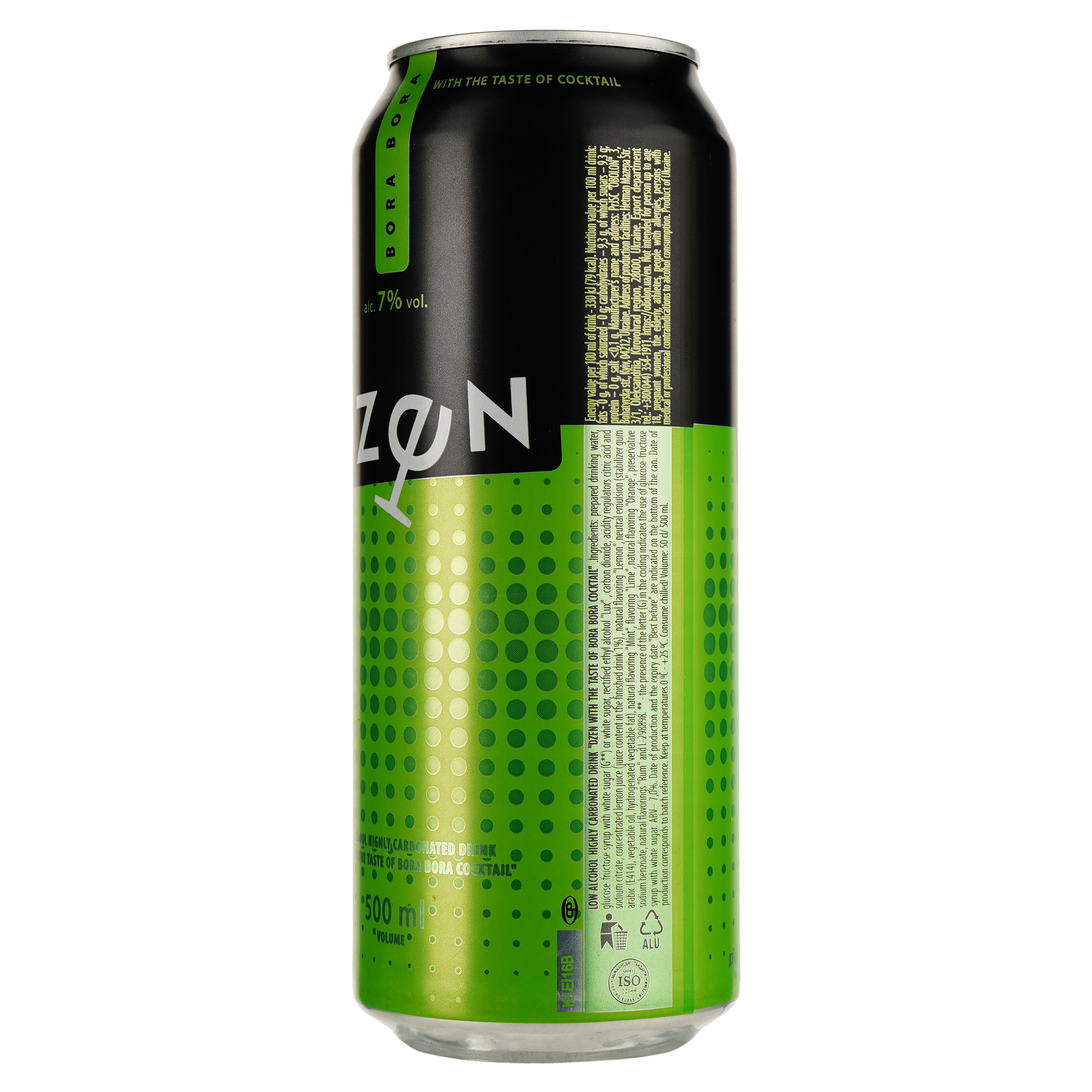 Напій слабоалкогольний Dzen зі смаком коктейлю Бора Бора, 7%, з/б, 0,5 л - фото 2