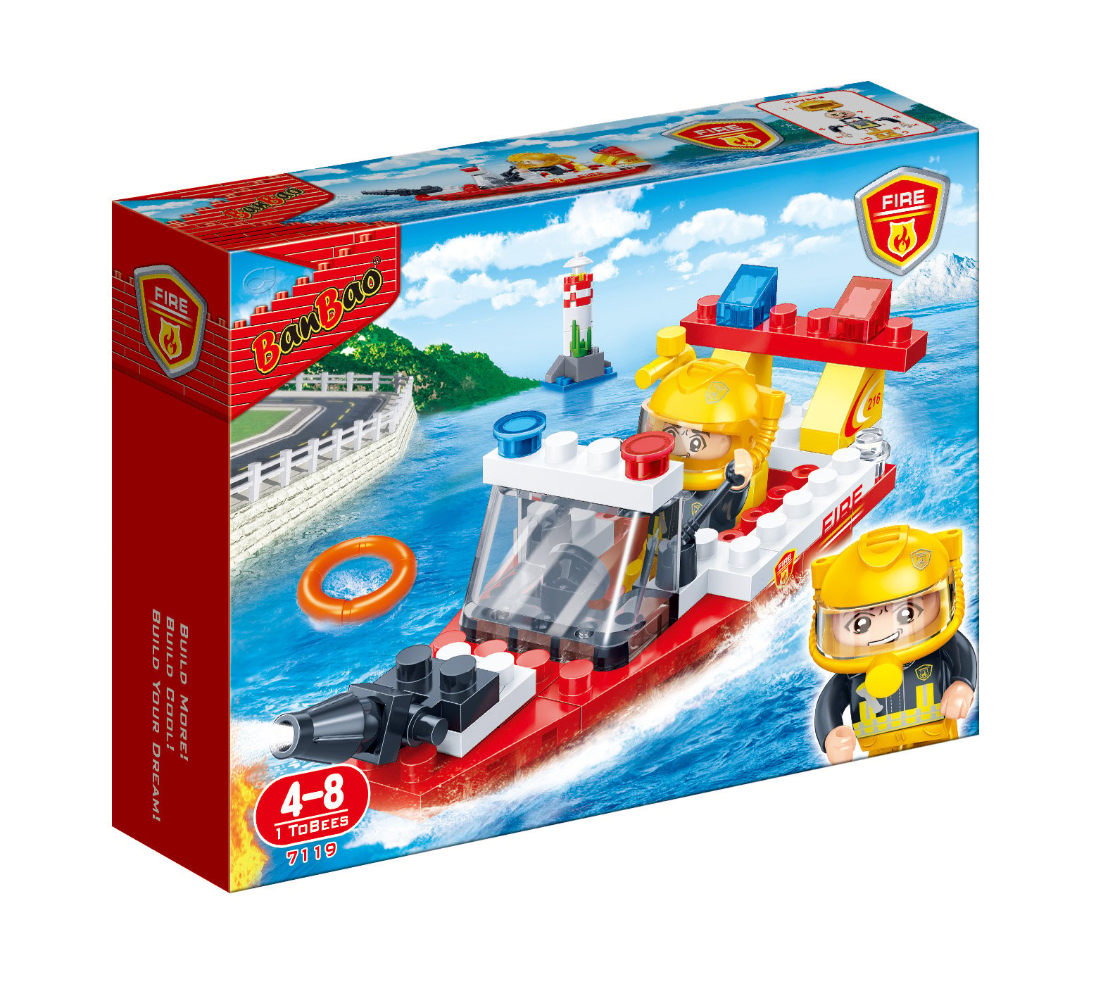 Конструктор BanBao Пожежники Пожежний човен, 62 елементів (7119) - фото 1
