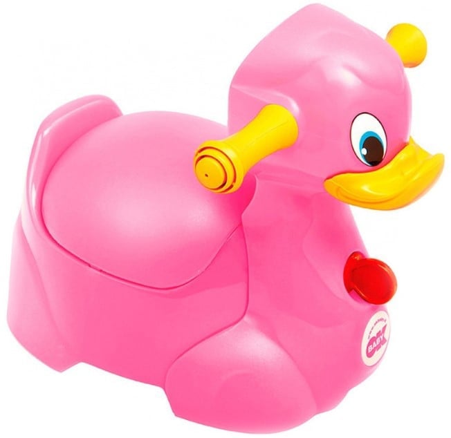Горшок музыкальный OK Baby Quack, малиновый (37076630) - фото 1