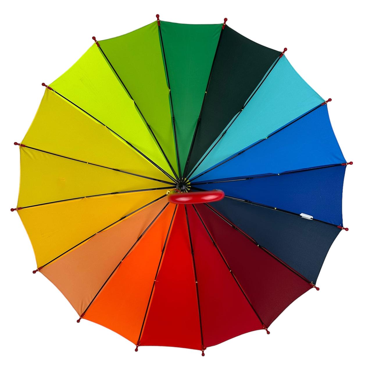 Детский зонт-трость полуавтомат Susino 86 см разноцветный - фото 3