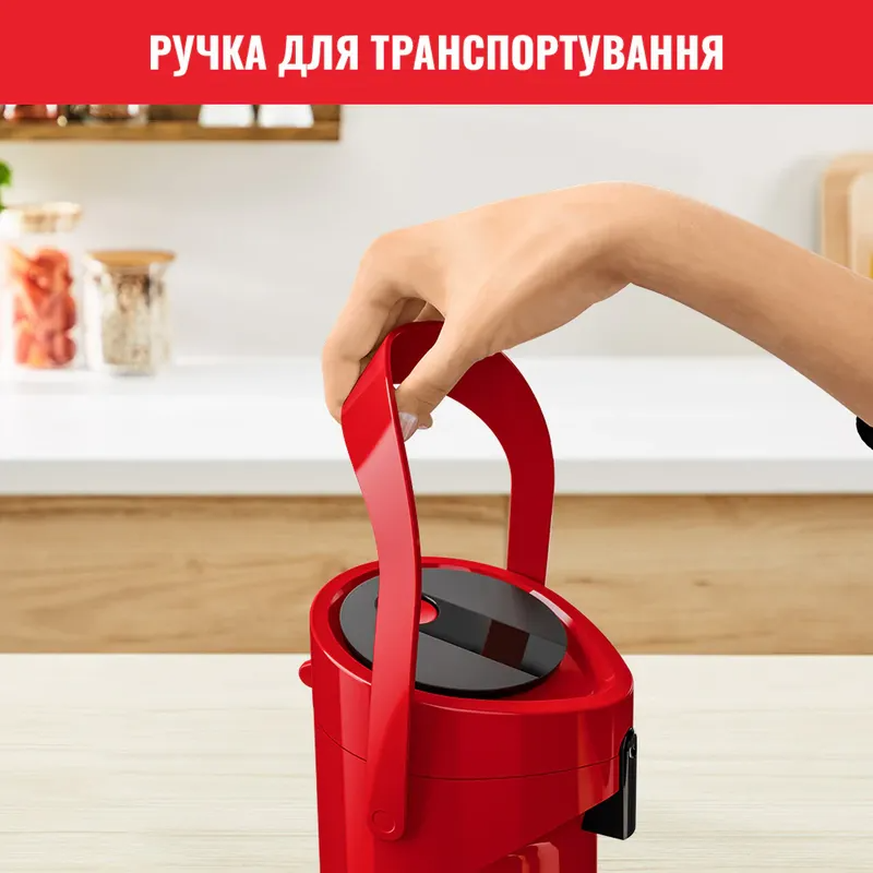 Термос Tefal Ponza Pump 1.9 л красный (K3140314) - фото 10