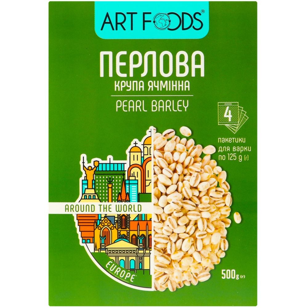 Крупа ячмінна Art Foods Перлова 500 г (4х125 г) (780649) - фото 1