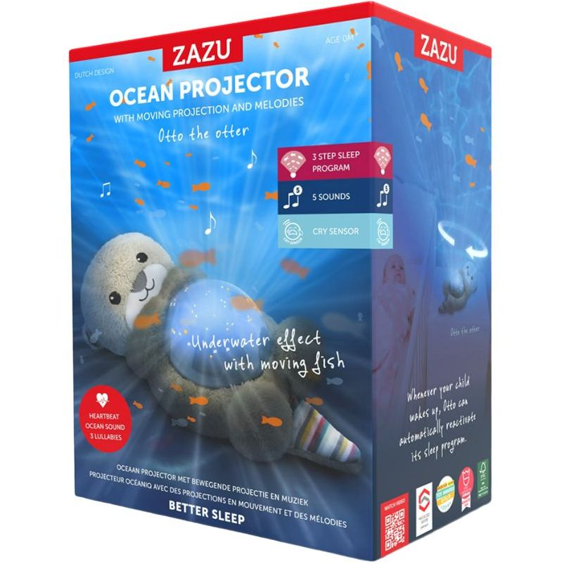 Проектор Океану Zazu Видра Отто з рухомою проекцією і заспокійливими мелодіями (ZA-OTTO-01) - фото 6