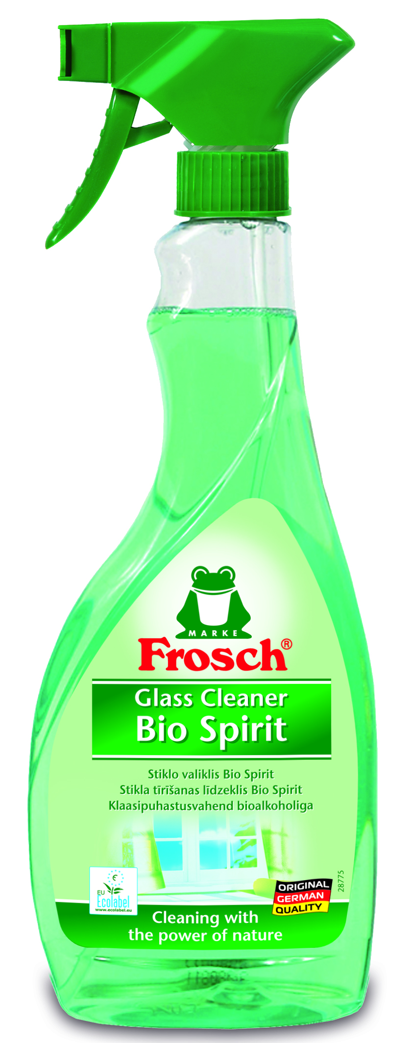 Очиститель для стеклянных и зеркальных поверхностей Frosch, спиртовой, 500 мл - фото 1