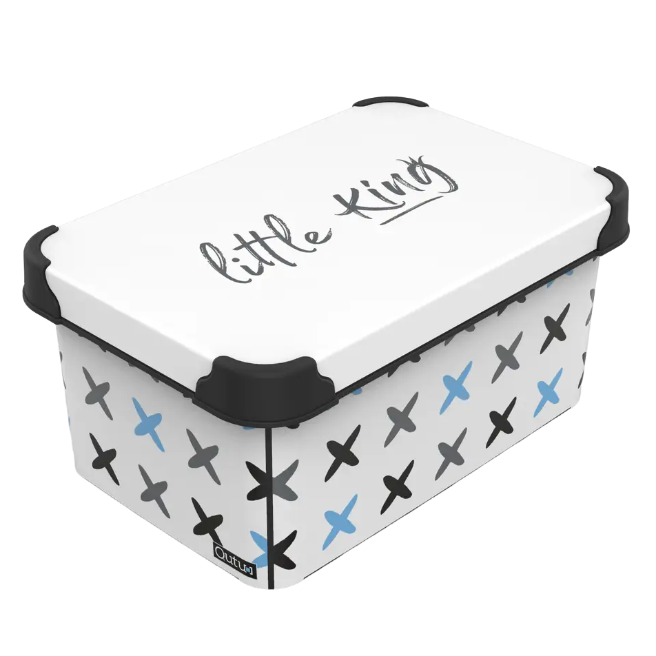 Коробка Qutu Style Box Little King, 5 л, 28,5х19х13,5 см, белый (STYLE BOX с/к LITTLEKING  5л.) - фото 1