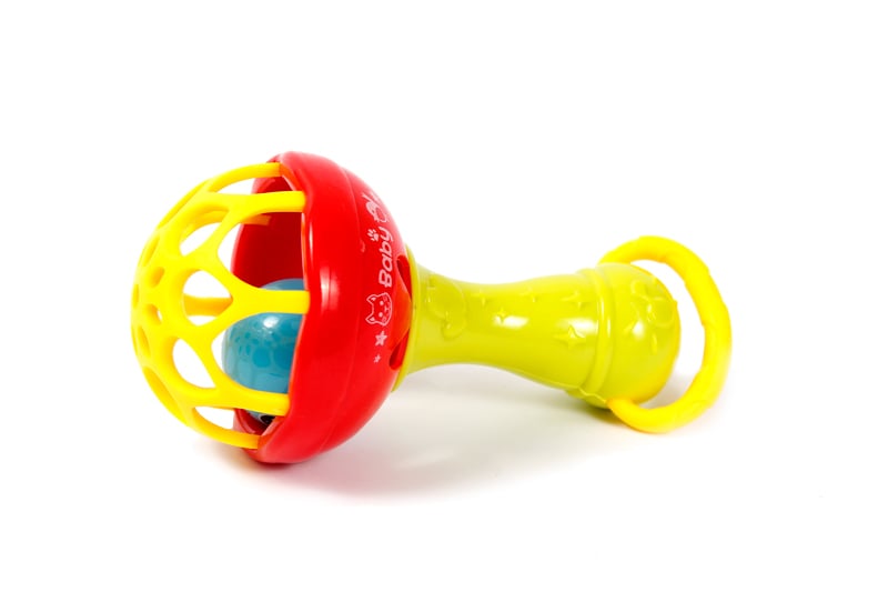 Іграшка-брязкальце Lindo, червоний із зеленим (Б 345) - фото 1