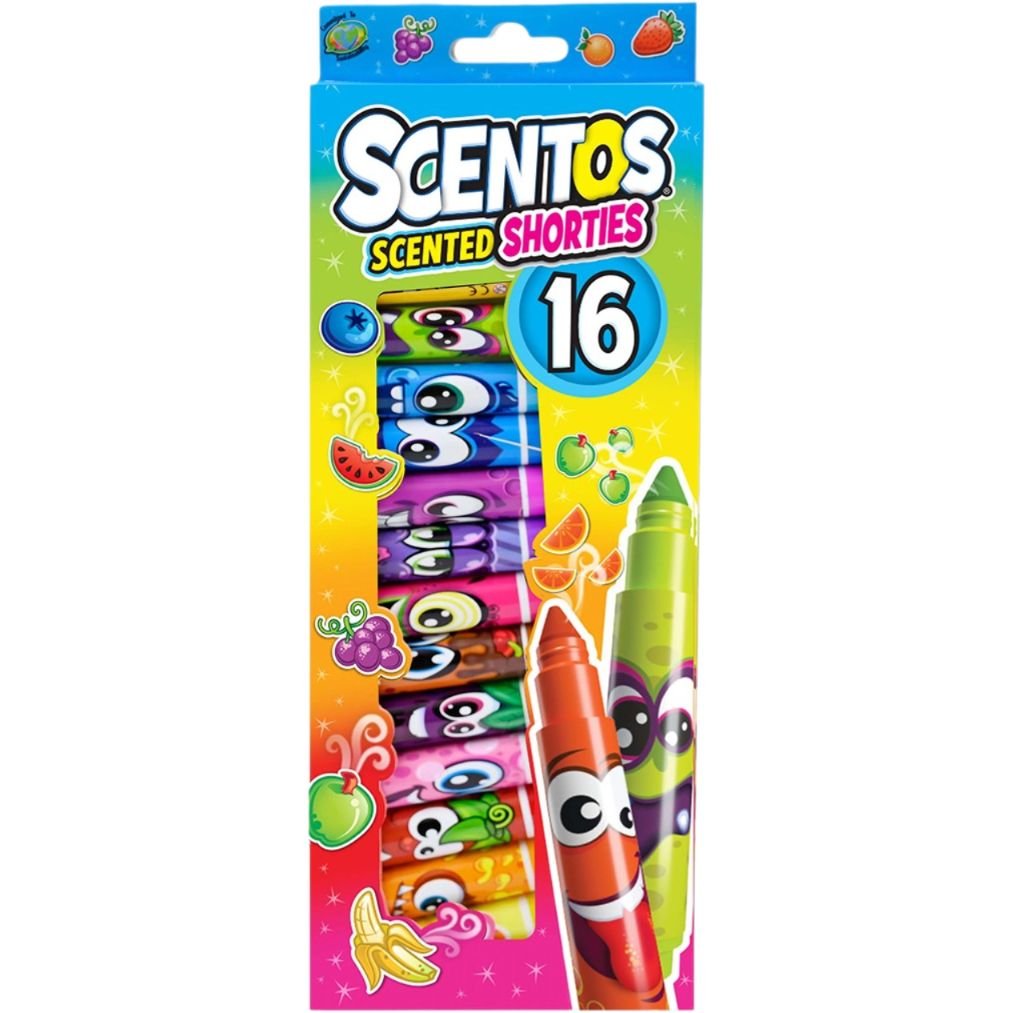 Набор ароматных мини-маркеров для рисования Scentos Яркие ароматы 16 цветов (16755) - фото 1