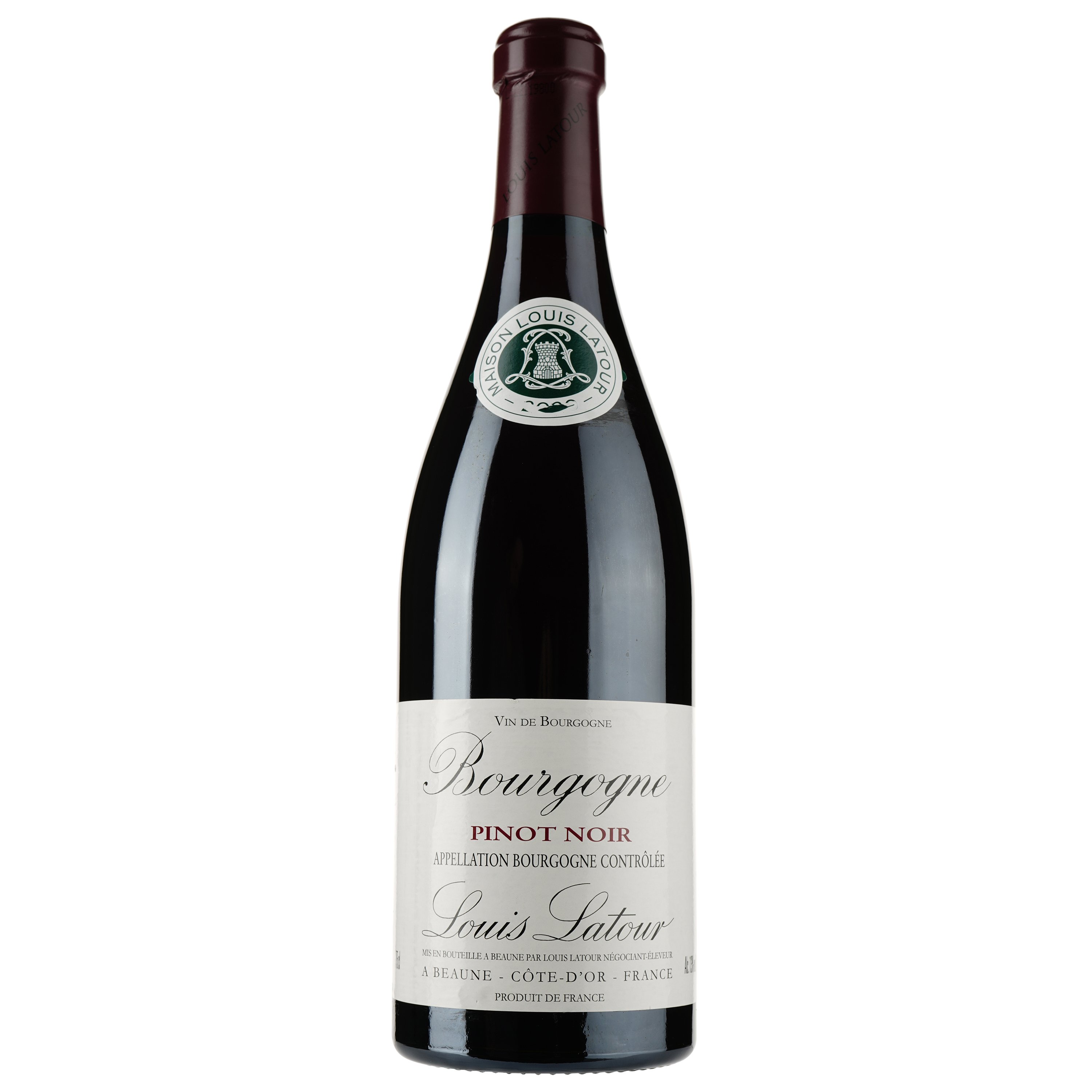 Вино Louis Latour Bourgogne Pinot Noir АОС, красное, сухое, 11-14,5%, 0,75 л - фото 1