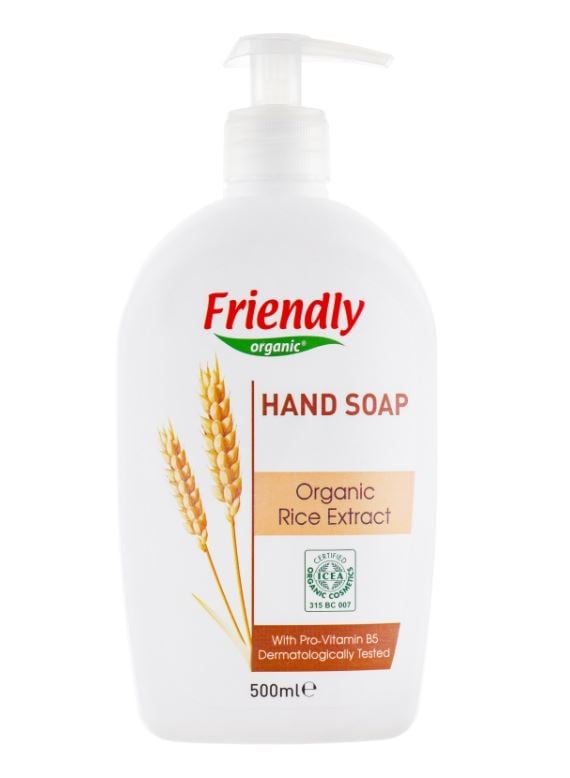 Органическое жидкое мыло Friendly Organic С рисовым экстрактом, 500 мл - фото 1