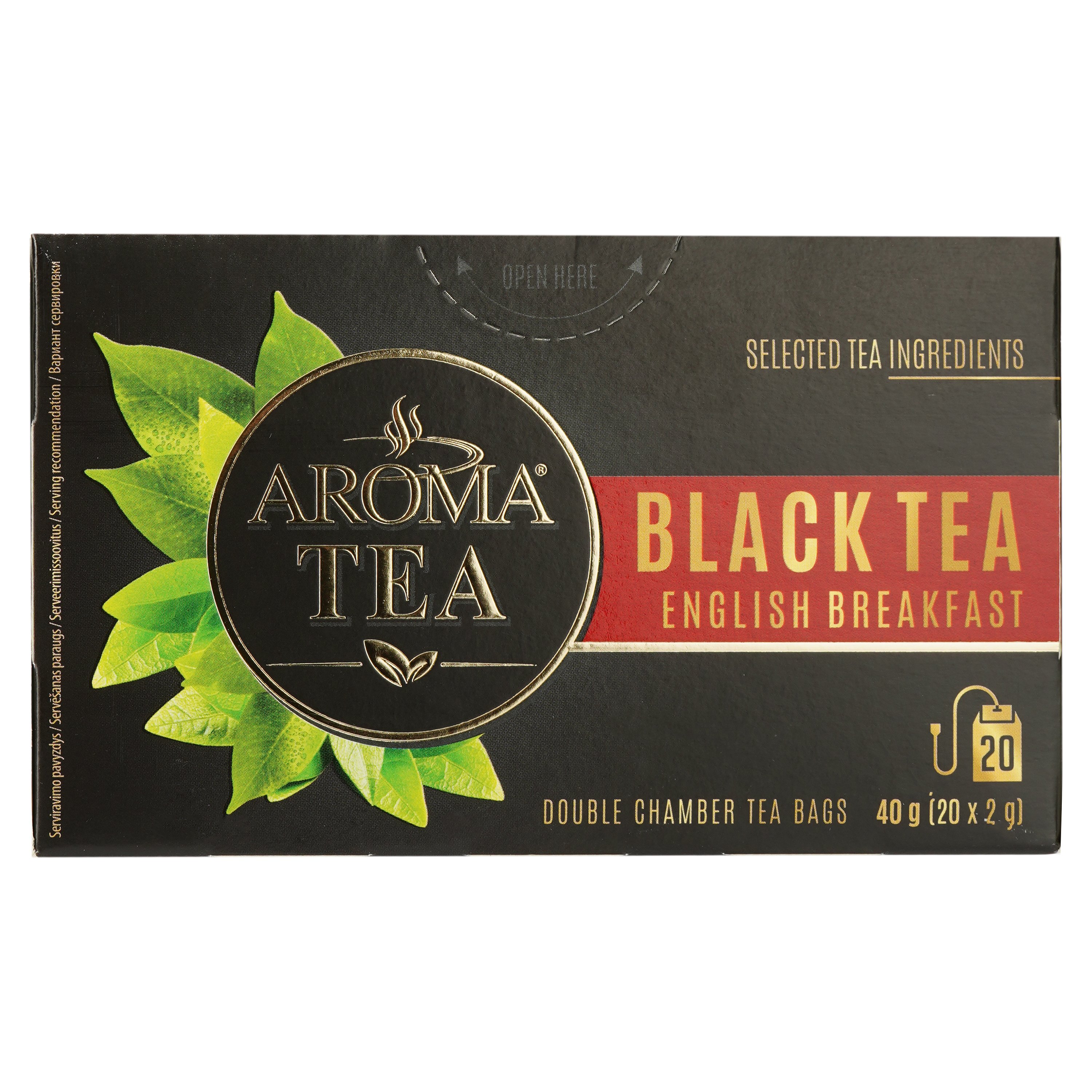 Чай черный Aroma Tea Английский завтрак, 40 г (20 шт. х 2 г) - фото 1