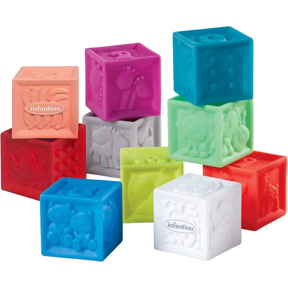 Фото - Розвивальна іграшка Infantino Розвиваючі силіконові кубики  Порахуй звірят  (206711)