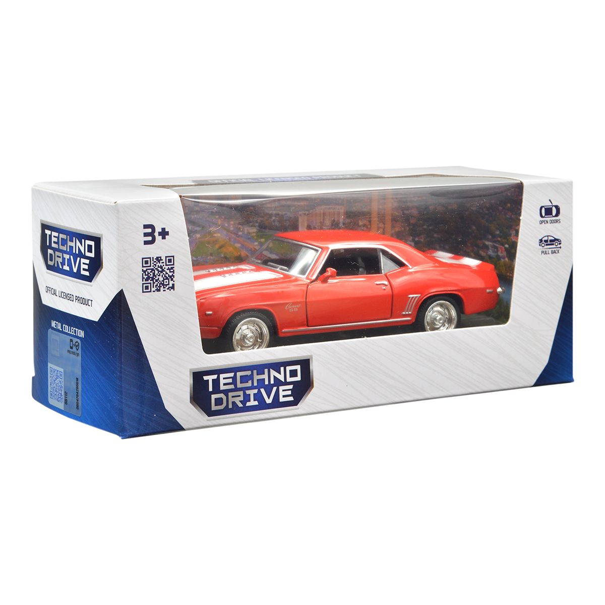 Автомодель TechnoDrive Chevrolet Camaro 1969I, 1:32, червона (250336U) - фото 11