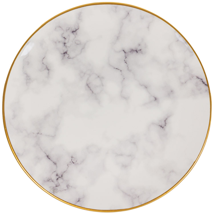 Тарілка Alba ceramics Marble, 19 см, сіра (769-029) - фото 1