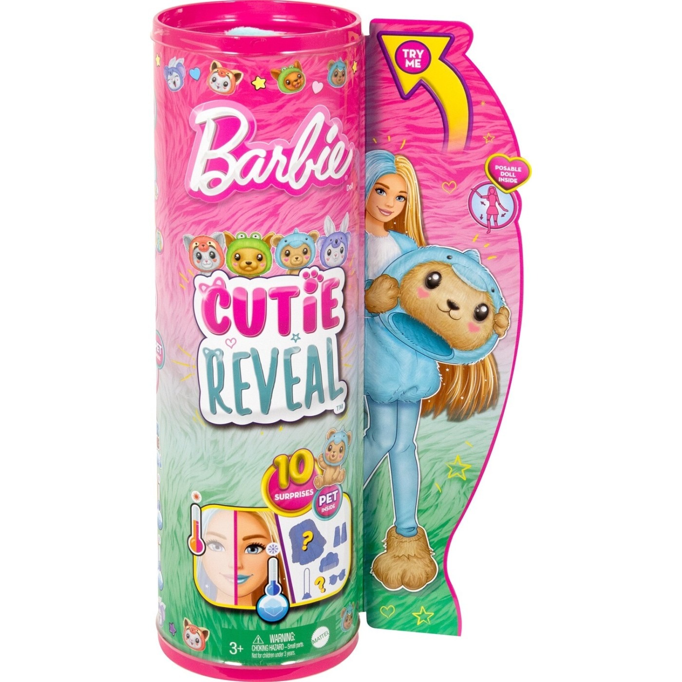 Кукла Barbie Cutie Reveal Великолепное комбо Медвежонок в костюме дельфина (HRK25) - фото 1