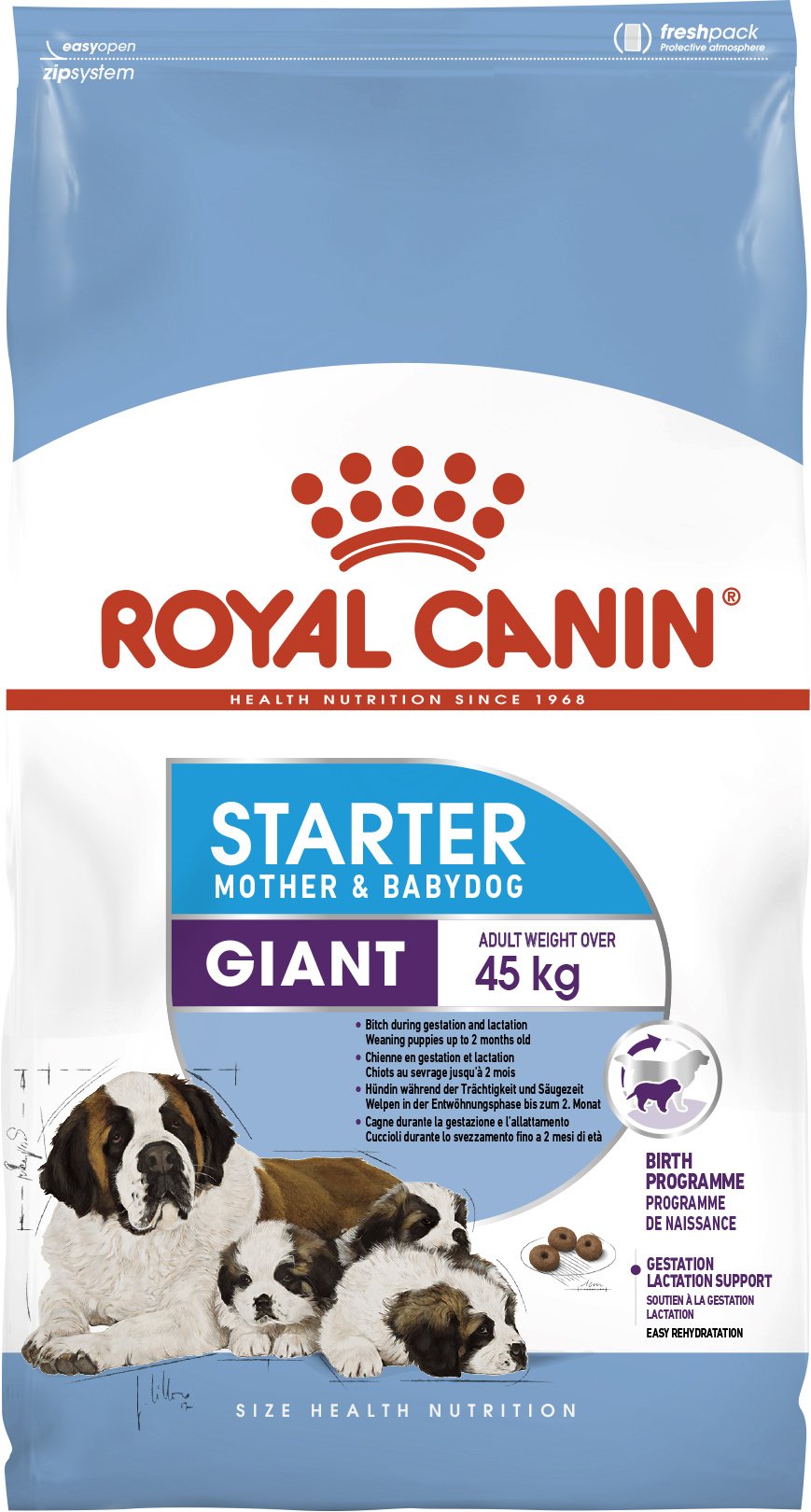 Сухий корм Royal Canin Giant Starter Mother & Babydog для цуценят гігантських порід, з м'ясом птиці і рисом, 4 кг - фото 1