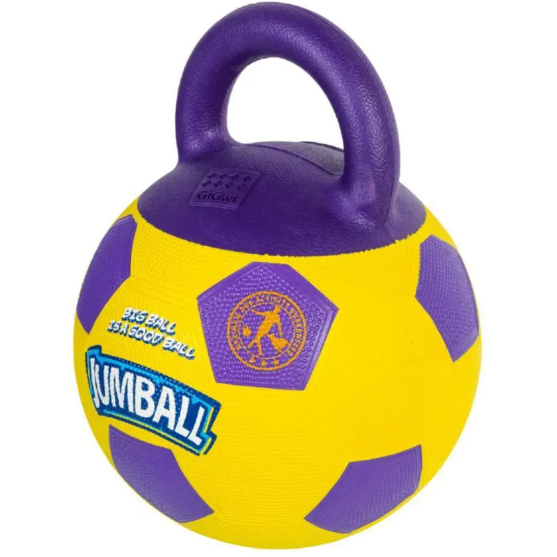Іграшка для собак GiGwi Ball М'яч футбольний, з ручкою, 26 см (75366) - фото 1