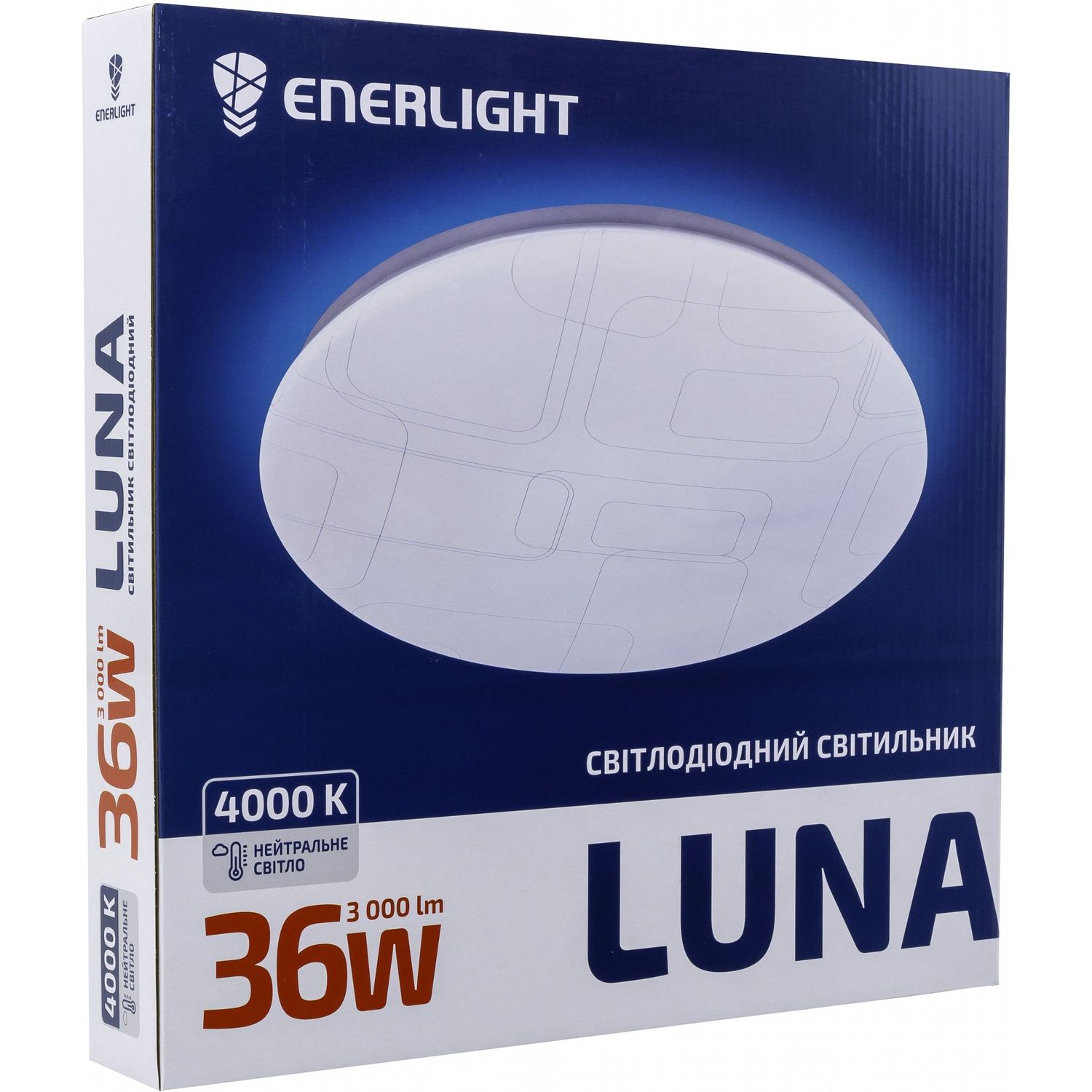 Светильник потолочный светодиодный Enerlight Luna, 36Вт, 4000К, 400х50 мм (LUNA36SMD80N) - фото 1