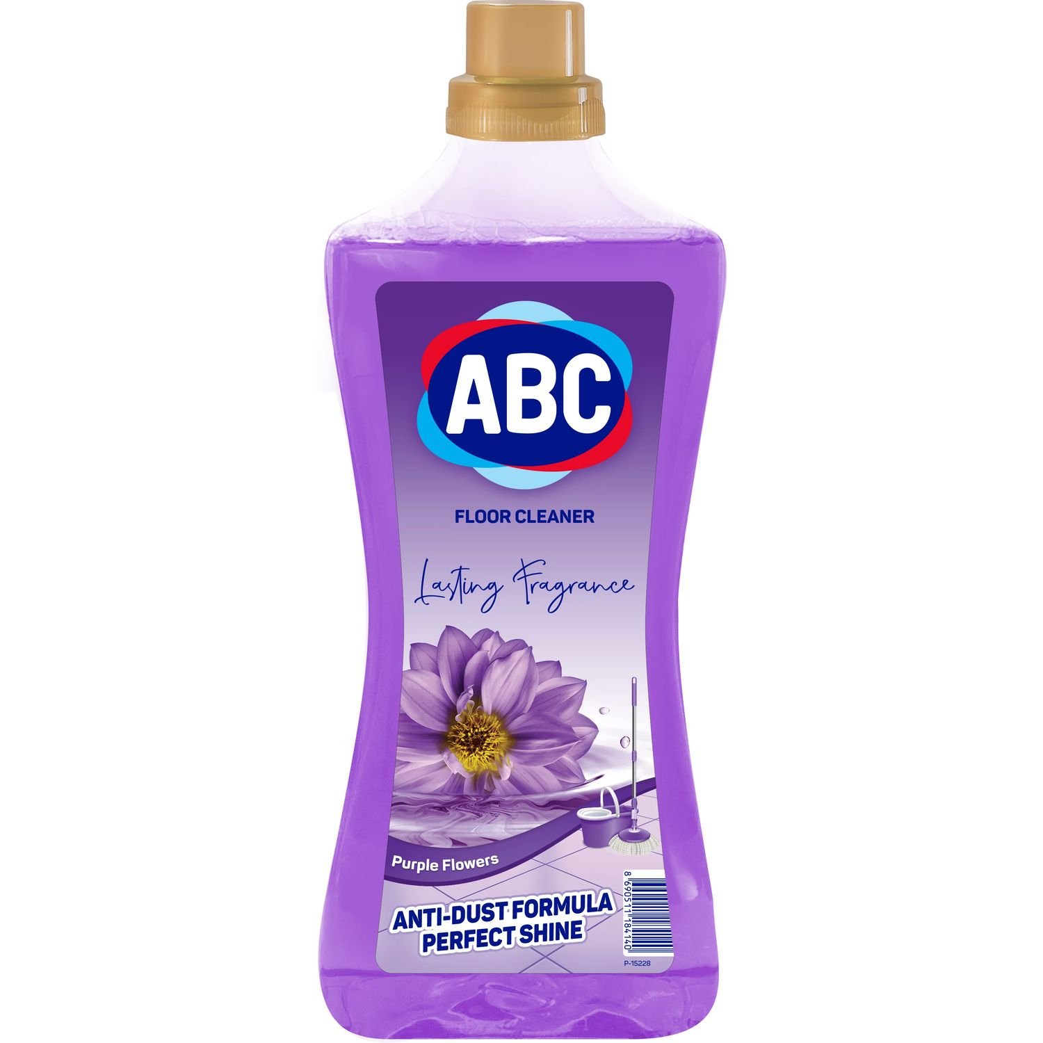 Моющая жидкость для полов и стен ABC Purple Flowers, 900 мл - фото 1