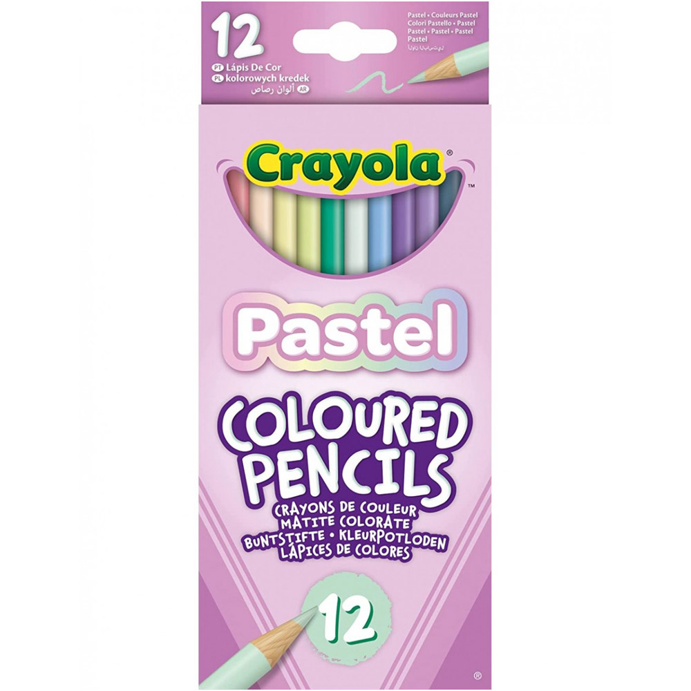 Набор пастельных цветных карандашей Crayola, 12 шт. (68-3366) - фото 1