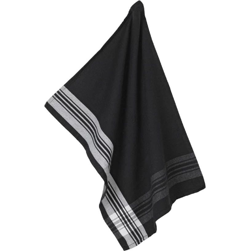 Кухонное полотенце Kela Gianna 70x50 см черное с полосками (12786) - фото 1